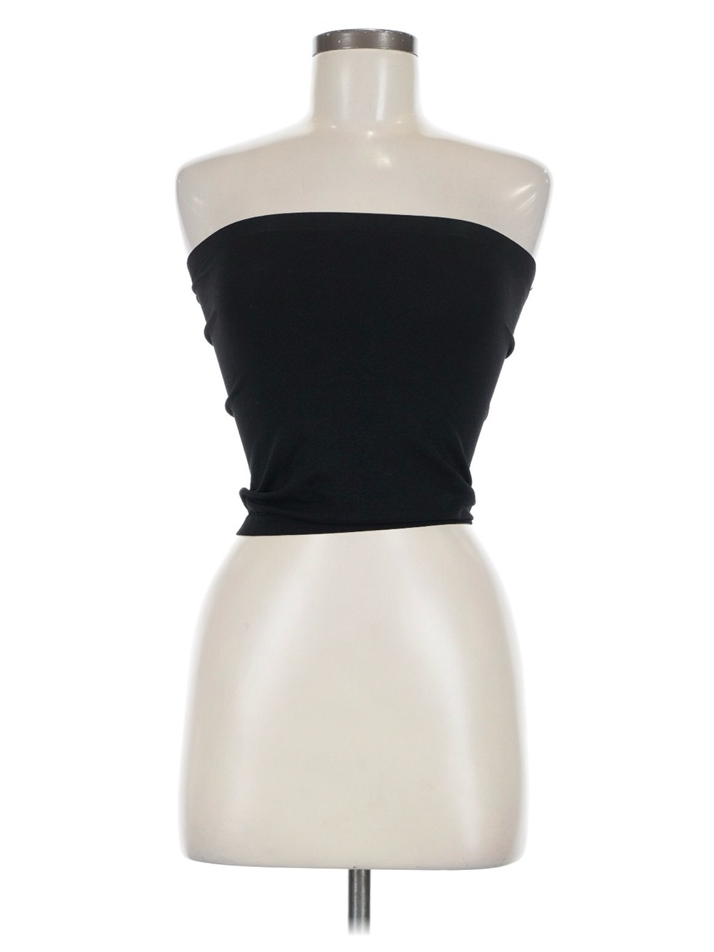 Women's Black Strapless Suzette Tube Crop Top One Size